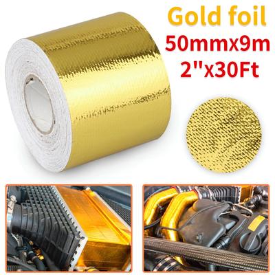 A Gold 2 Termiczna taśma wydechowa Dopływ powietrza Izolacja cieplna Tarcza Wrap Odblaskowa bariera cieplna Samoprzylepny Silnik 2 cale 5/10M