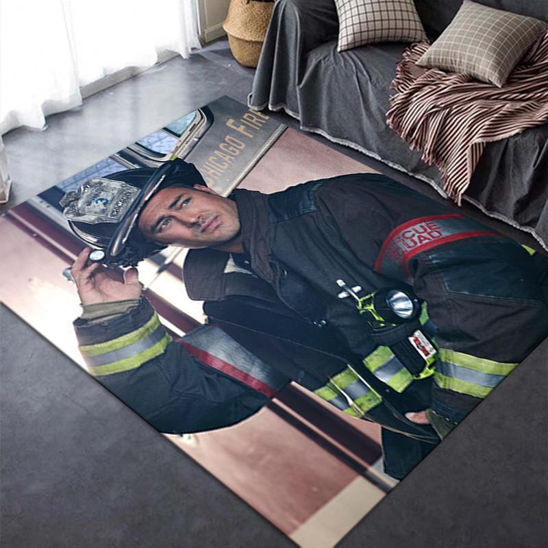 2025 New Chicago Fire Carpet Rug for Living Room Bedroom Home Sofa Decoration,Kids Play Non-slip Floor Mat