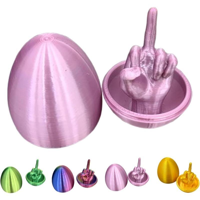 Easter Egg Middle Finger, Funny 3D Printed Middle Finger Egg, Novelty Surprise Eggs for Friends & Family, Perfect for Adult Easter Basket