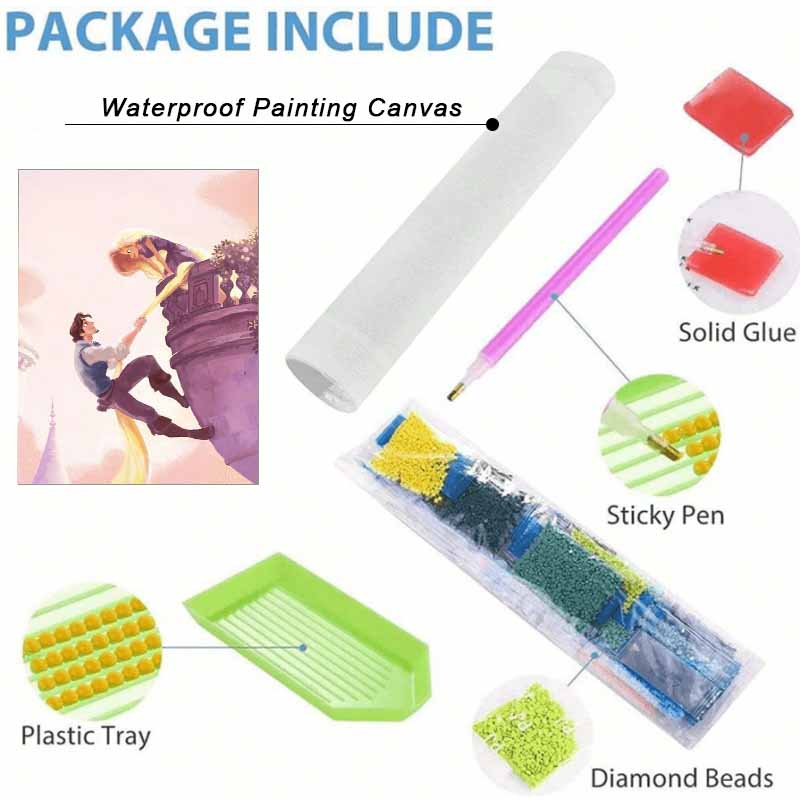 Disney Diamond Painting 5D DIY Rapunzel Diamond Painting Art Diamond Painting Kit Adult/Beginner Gift Idea Home Decor