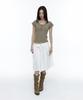 ROUGHNECK Ascii Cross Henley Neck T-Shirt Khaki Brown