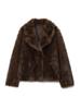 Women's Double-sided Winter Jacket Women's Synthetic Fur Suede Jacket Ladies' Warm Collar Button Top Brown Autumn and Winter