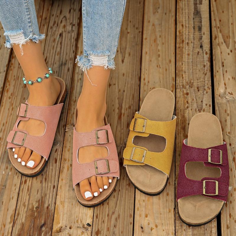 Thick-soled Shoes Women's Slippers Lazy People One-line Soft-soled Beach Slippers
