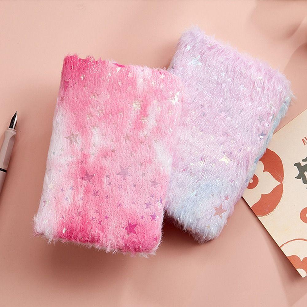 Daily Planner Star Gilding Notebook Journal Book A6 Furry Notebook  Office School Supplies