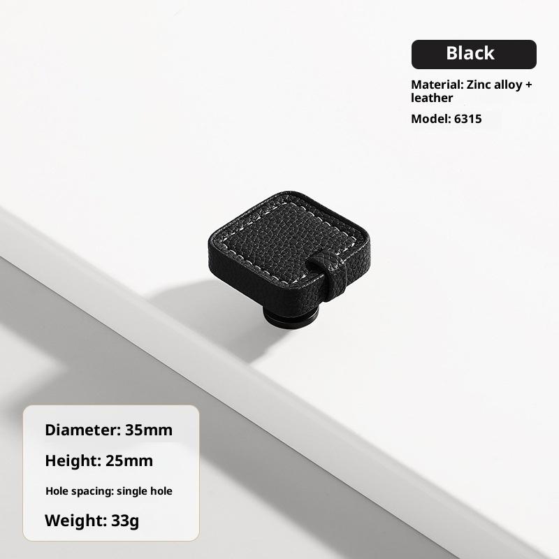 Zinc Alloy Leather Handle Shoe Cabinet Knobs And Handles Kitchen Cupboard Door Pulls Drawer Knobs Furniture Handle Hardware