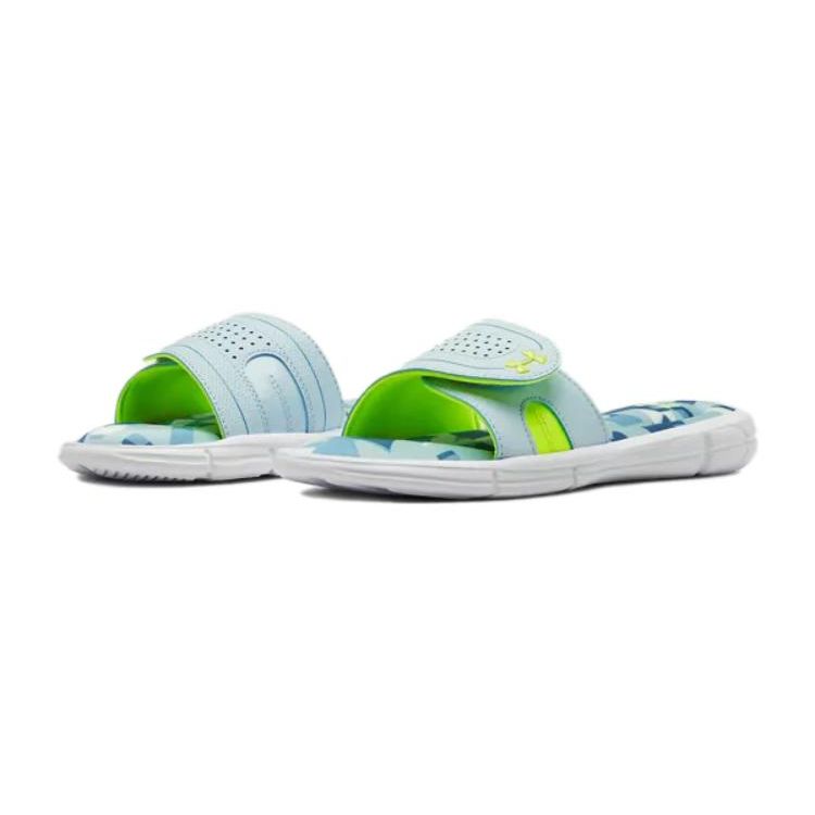 Under Armour Non-Slip Kids Slippers Kids Footwear White Green 3021319-101