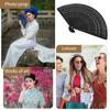LIOOBO Folding Durable Kyoto Folding Short Fabric Perfect for Japanese Kabuki Gift Fan, Bamboo, Women's, Stylish, Style, Fan, Fan, Kimono,