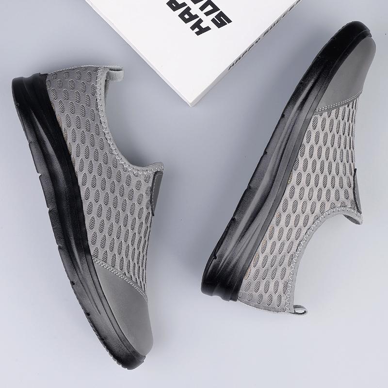 Fashion New Arrival Men's Loafers Summer Lightweight Walking Footwear Breathable Mesh Flats All-match Sneakers Male Slip on Casual Shoes