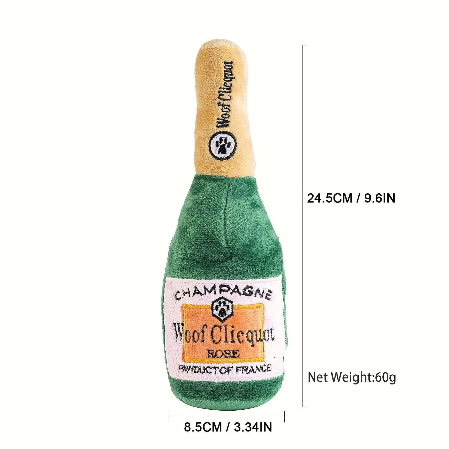 

1Pc Plush Squeaky Pet Toy-Champagne Bottle Design,Durable Chew Toy for Dogs,Medium Breed Recommended,Uncharged with