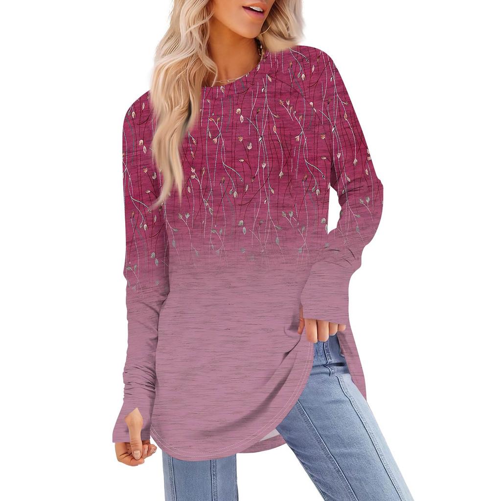 Dam Oversized Sweatshirt Grafisk Tröja Långärmad Nedhasad Axel Rundhalsad Skjorta Toppar Vintage Kläder