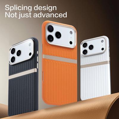 Luggage Pu Leather Color-Block Phone Case For iPhone Air 17 16 15 14 13 Pro Max Magnetic Cover New Arrival Anti-slip