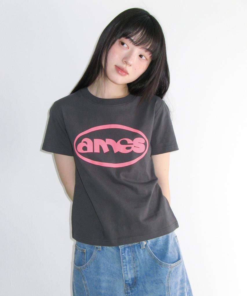 AMES-WORLDWIDE Ames Circle Logo Symbol Tee Charcoal