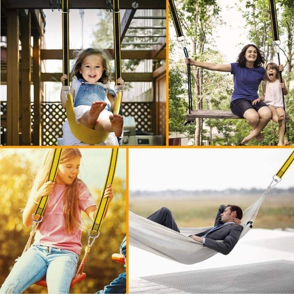 Safer Lock Carabiners Swing Straps 1.5m Length Tree Protectors Hammock Tree Straps  Hammock Setup