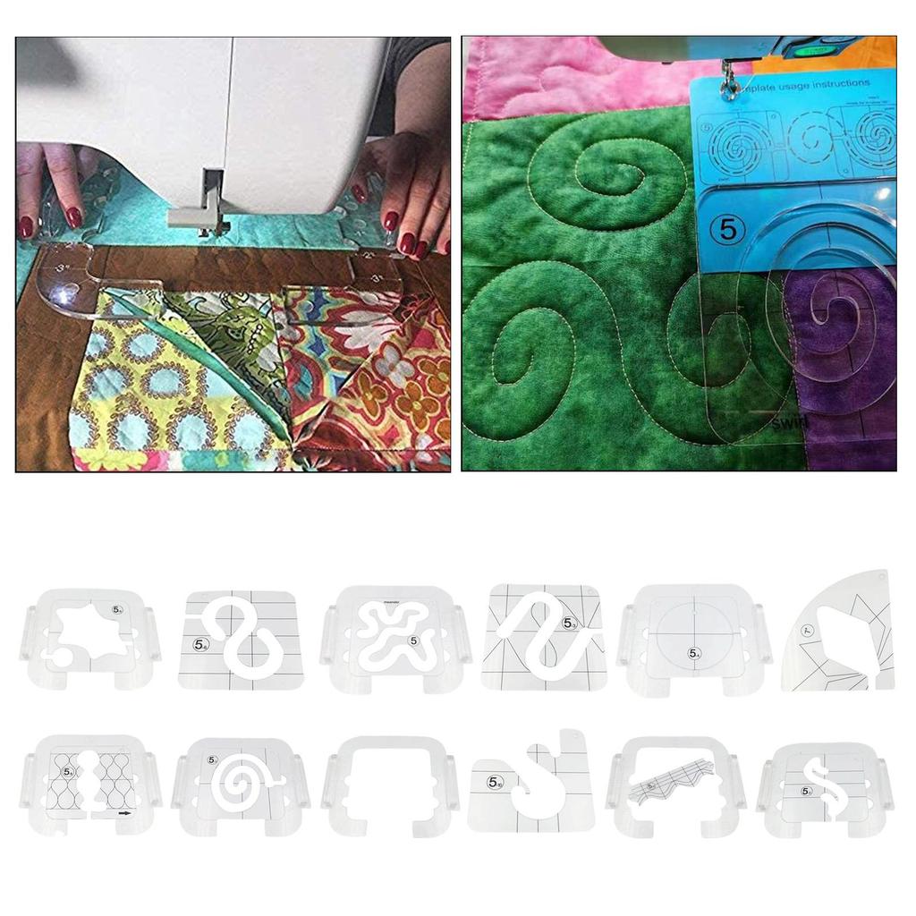 Acrylic Quilting Template Ruler Machine Set for Patchwork Sewing Tool