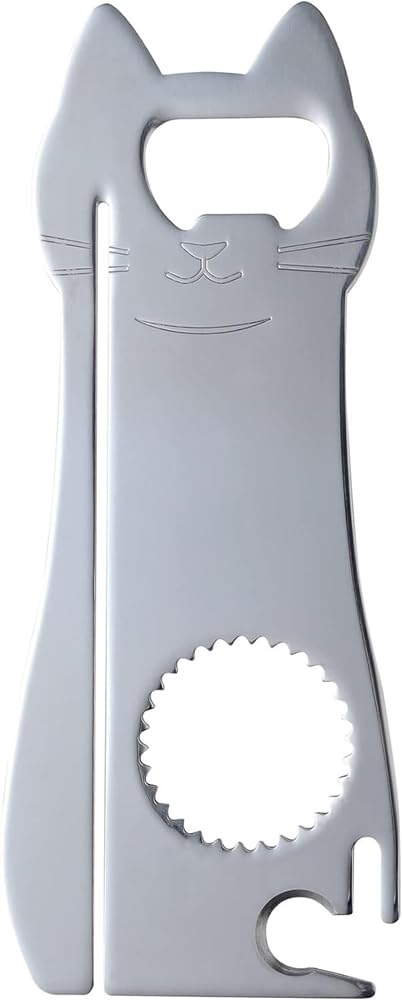 

Ernest Bottle Opener Made in Japan Cat-Shaped (6-in-1 Function) - Tsubame-Sanjo, - A-77118