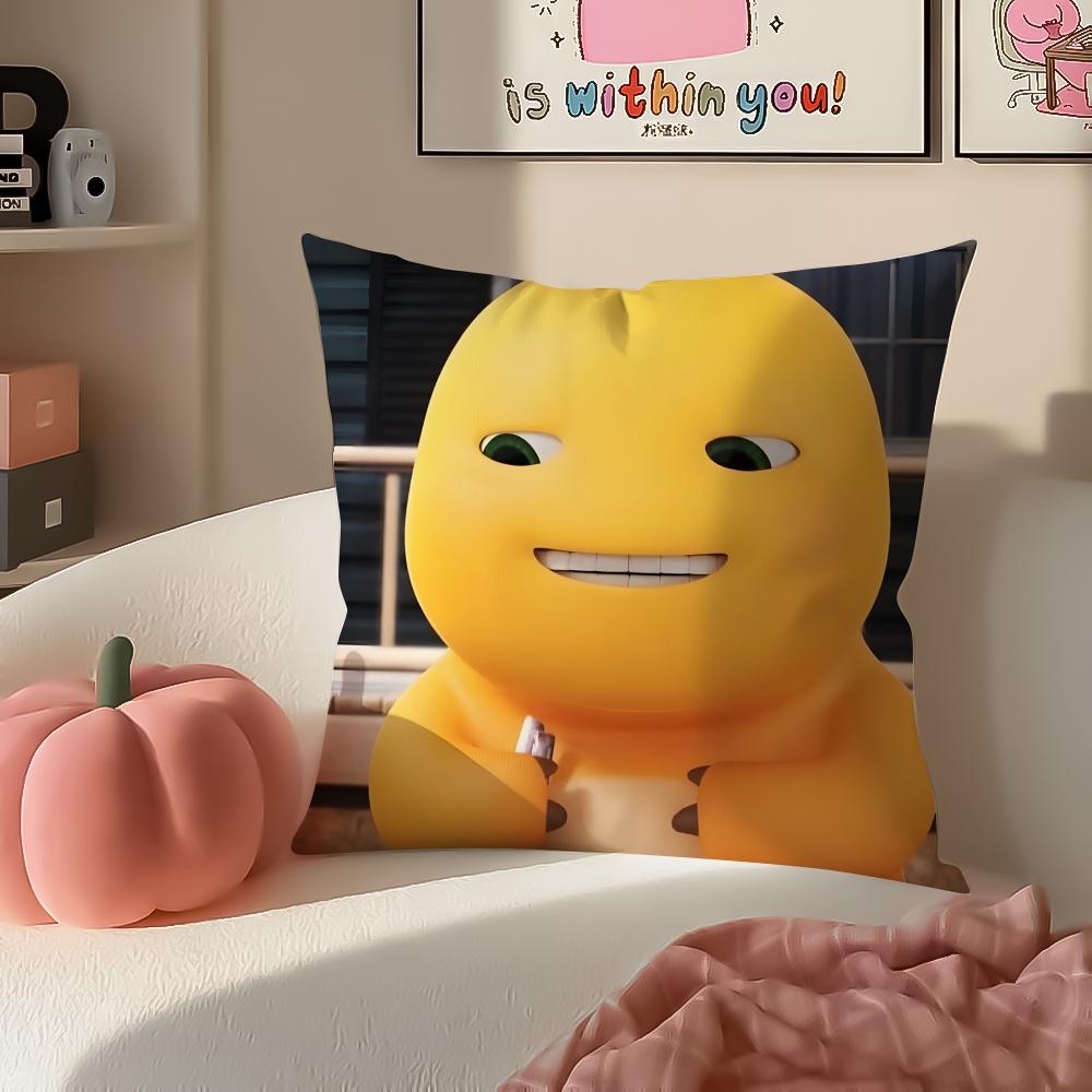 

Chubby Cute Chinese Character NNailong Cushion Cover Pillowcase Short Plush Invisible zipper Room Sofa Cushion Cover 30X30cm