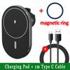 30W Magnetic Car Wireless Chargers Air Vent Phone Holder For Magsafe iPhone 16 15 14 13 12 Pro Max Car Fast Charging Station