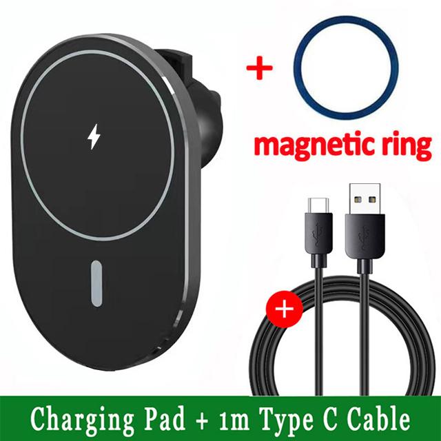 30W Magnetic Car Wireless Chargers Air Vent Phone Holder For Magsafe iPhone 16 15 14 13 12 Pro Max Car Fast Charging Station