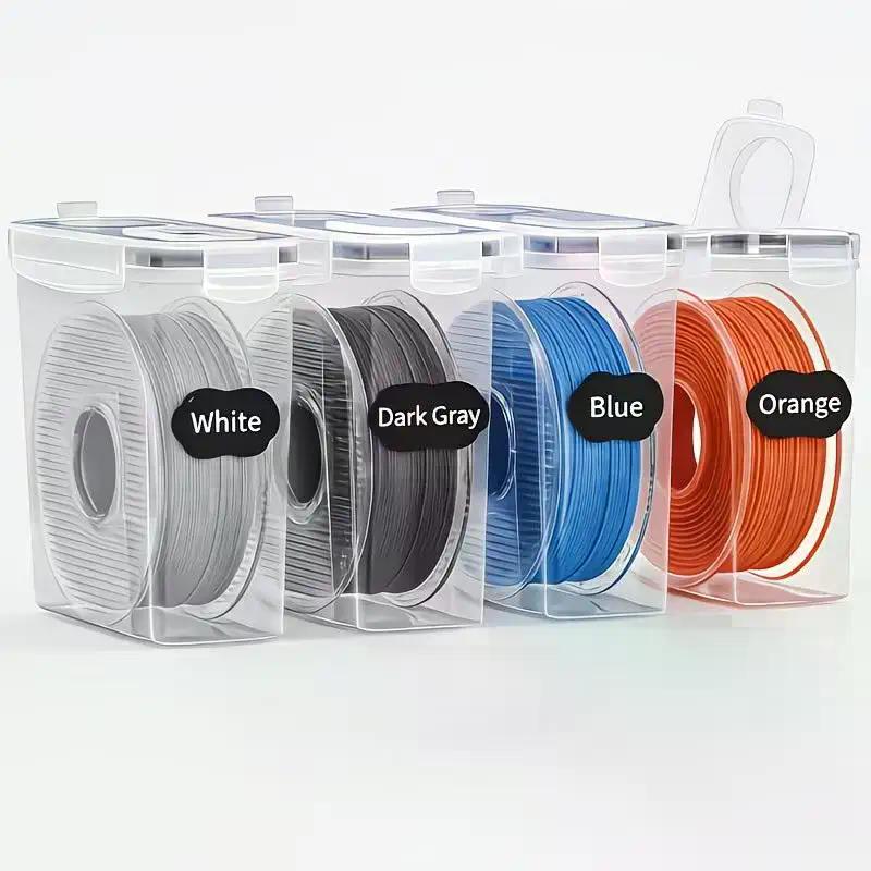 Filament-Aufbewahrungsbox 3D-gedruckter Behälter mit großer Kapazität Tragbar Wasserdicht Feuchtigkeitsgeschützt Transparent Verstopfungsfrei