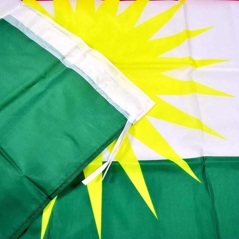 Bandeira Curda 90x150cm Bandeira do Curdistão 3x5 Pés Poliéster Bandeira Nacional de País - Alta Qualidade Decoração para Jardim Quintal Exterior