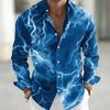 Lightning Pattern Men's Long Sleeved Shirt
