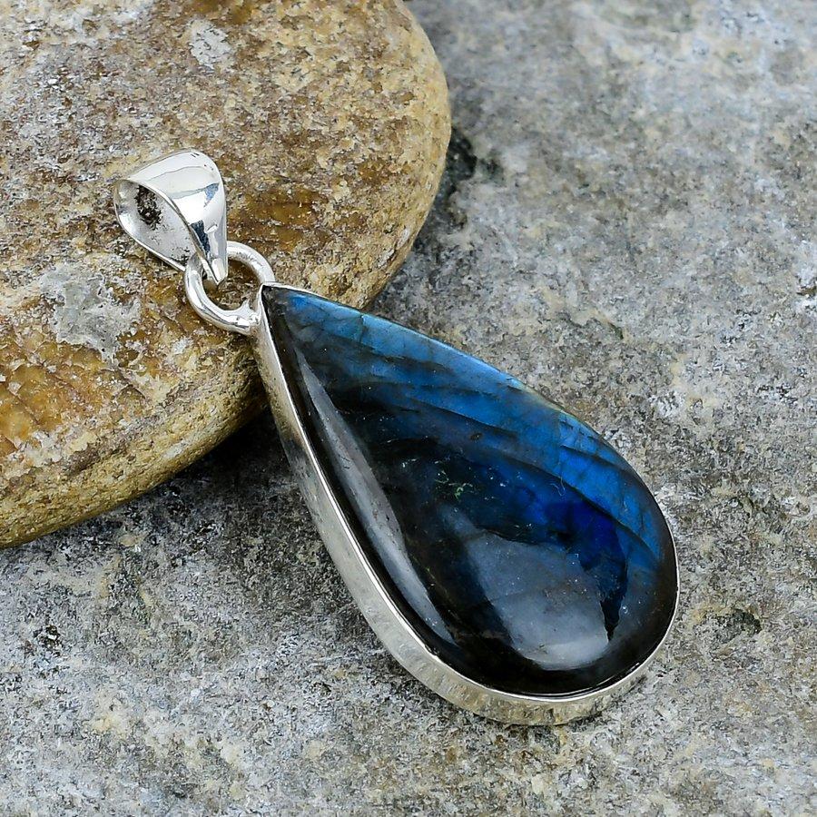 

Лабрадорит драгоценный камень ручной работы стерлингового серебра 925 кулон ювелирные изделия свадебный подарок, изысканный кулон