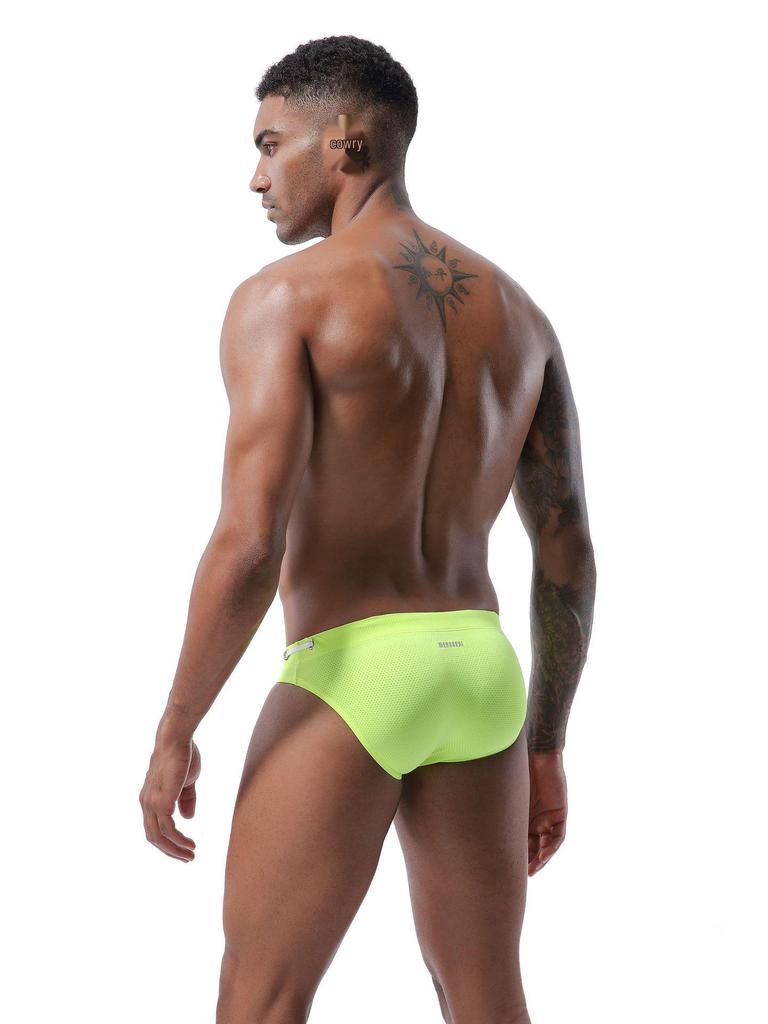 Pánské evropské trojúhelníkové plavky - Plavky se stahovací šňůrkou m903