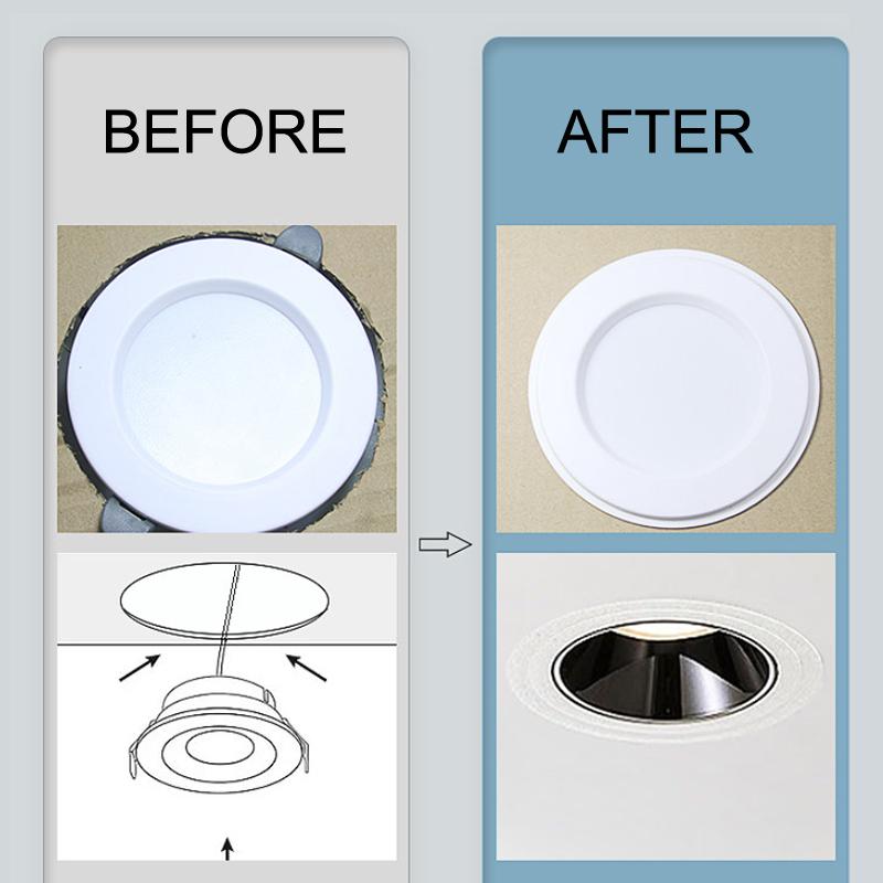 1Pc Led Spotlight Downlight O Rings White Lampshade Ring Adapter Concealed Spacers Shims Washers Light Stand Gaskets