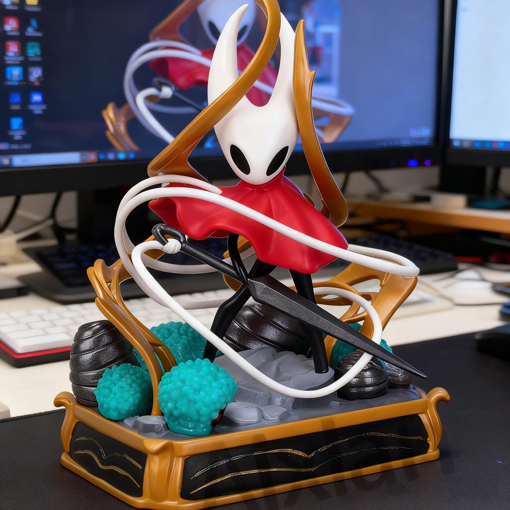 2PCS Game Hollow Knight: Silksong Anime Figure PVC Action Figure Collectible Model Halloween Christmas Gift Toy Doll