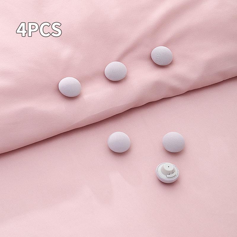 4PCS Quilt Retainer Mushroom Quilt Retainer New Safe Needle-Free Bed Sheet Retainer Comes With One Click Unlock