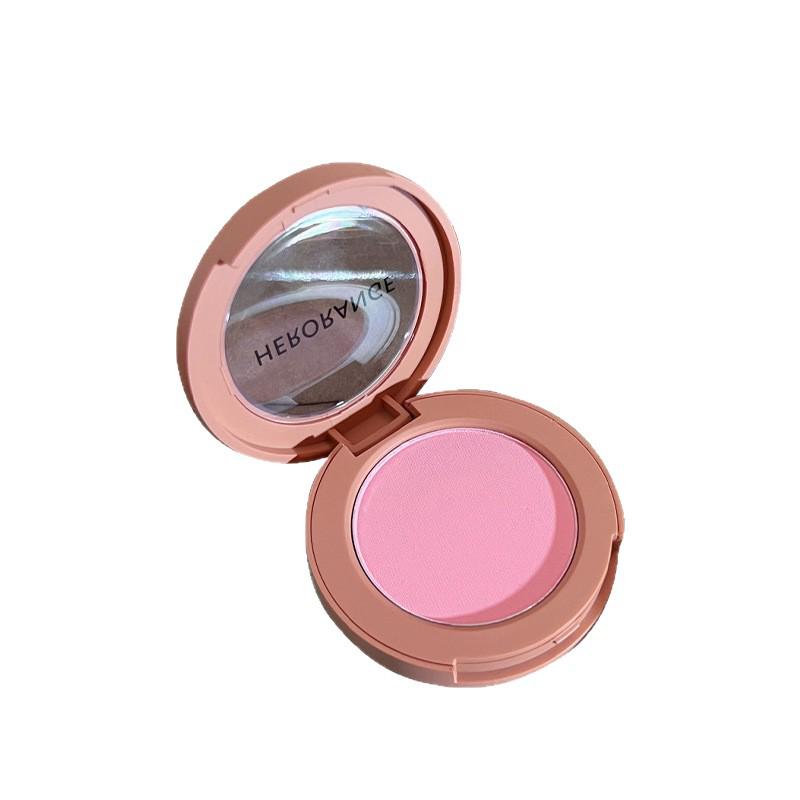 HERORANGE Creamy Powder Blush - Soft Matte Peach Orange for Natural Look