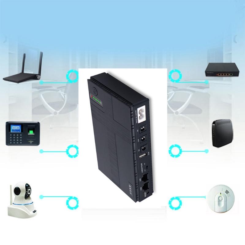 Uninterruptible Power Supply 5V 9V 12V Mini UPS Battery Backup Large Capacity for CCTV Camera Modems Router Equipment