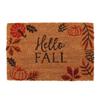 Hello Fall Pumpkin Leaves Door Mat