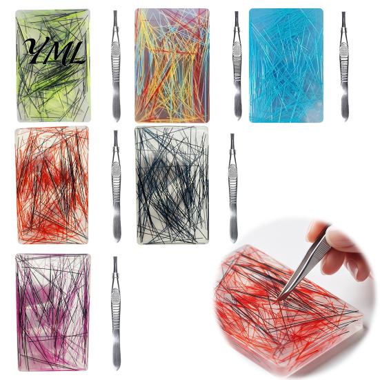 Anti Picking Silicone Pad Skin Fidget Toy with Tweezers, Hair Plucking for Tactile Stimulation Trichotillomania, Anxiety Relief Picky Adults
