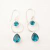 Apatite Gemstone 925 Silver Wife Gift Dangling Throat Chakra Earrings Jewelry EE-140-10