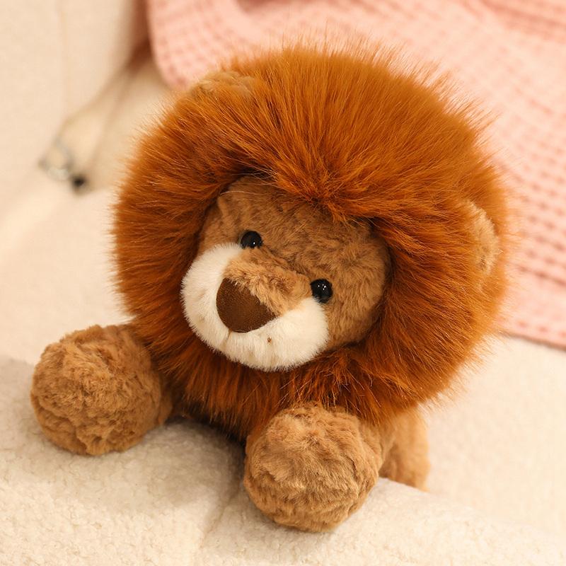 1Pc 25/35cm Fluffy Lion Plush Toy Stuffed Soft Animal Pillow Cartoon Lion Plushie Doll Appease Gift