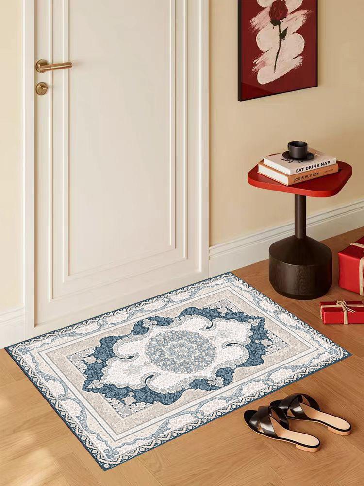 Bohemian Ethnic Style Crystal Velvet Carpet Coffee Table Mat Living Room Bedroom Soft Cozy Carpet Bedside Blanket