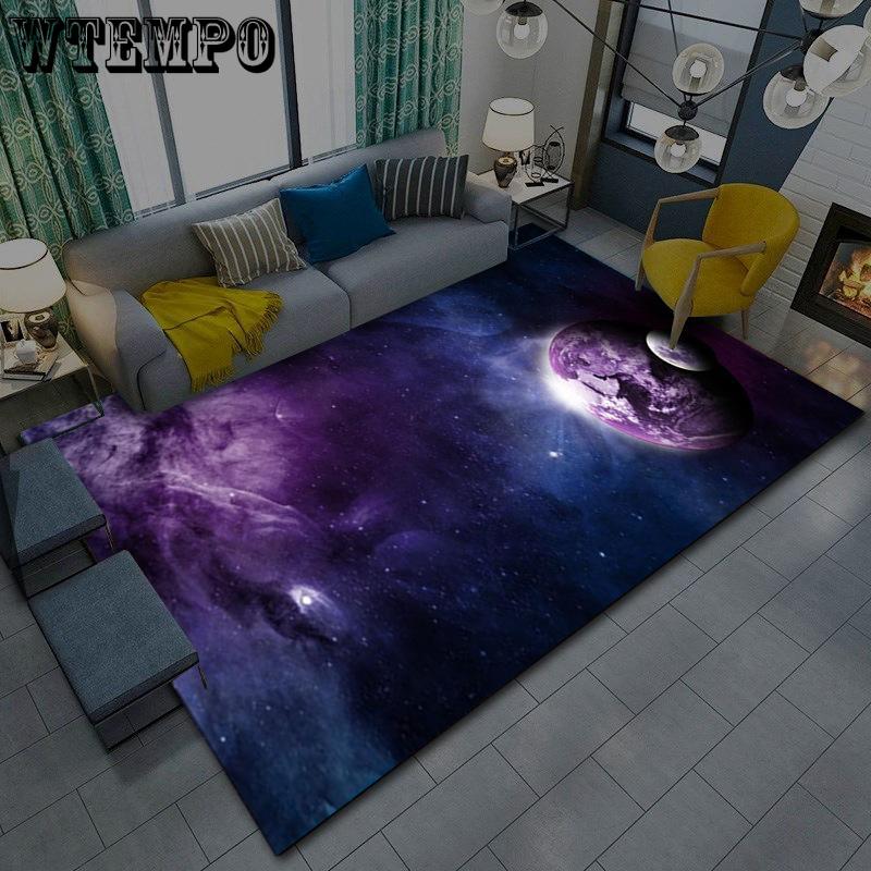 Living Room Carpet Modern Starry Sky Colorful Cartoon Theme Children's Bedroom Room Carpet Mat