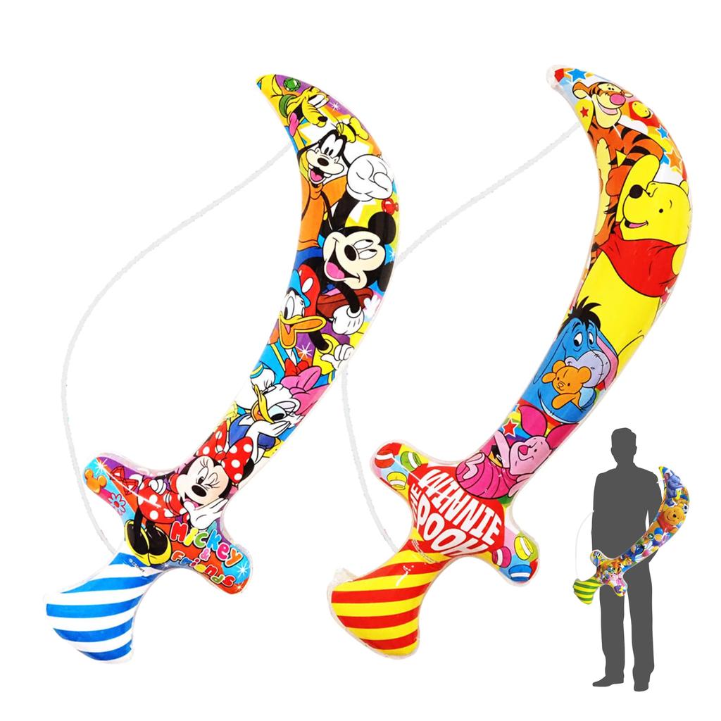 [Great Festival Supplies] Disney Air Pirate Swords, 2 Types, 12 Pieces, Large Size, Great for Prizes, Character Designs [FestivalsEventsChildren's