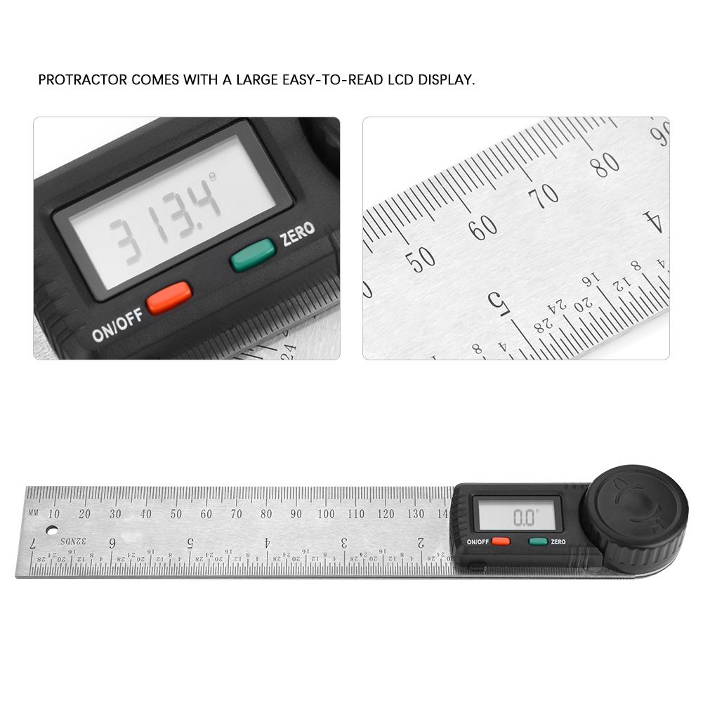 200mm Electronic Digital Protractor Goniometer Angle Finder Gauge Ruler