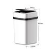 13/15L automatický chytrý odpadkový koš do kuchyně a koupelny s víkem, chytrý senzorový odpadkový koš