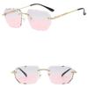 Frameless Rimless Sunglasses Square Driving Eyewear Retro Men Sunglasses  Female