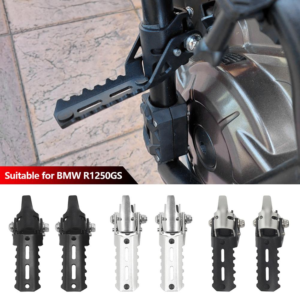 2Pcs Motorcycle Highway Front Foot Pegs Folding Footrests Clamps For BMW R1200GS LC R1250GS R1200 GS R 1250 GS KTM HONDA NC750X