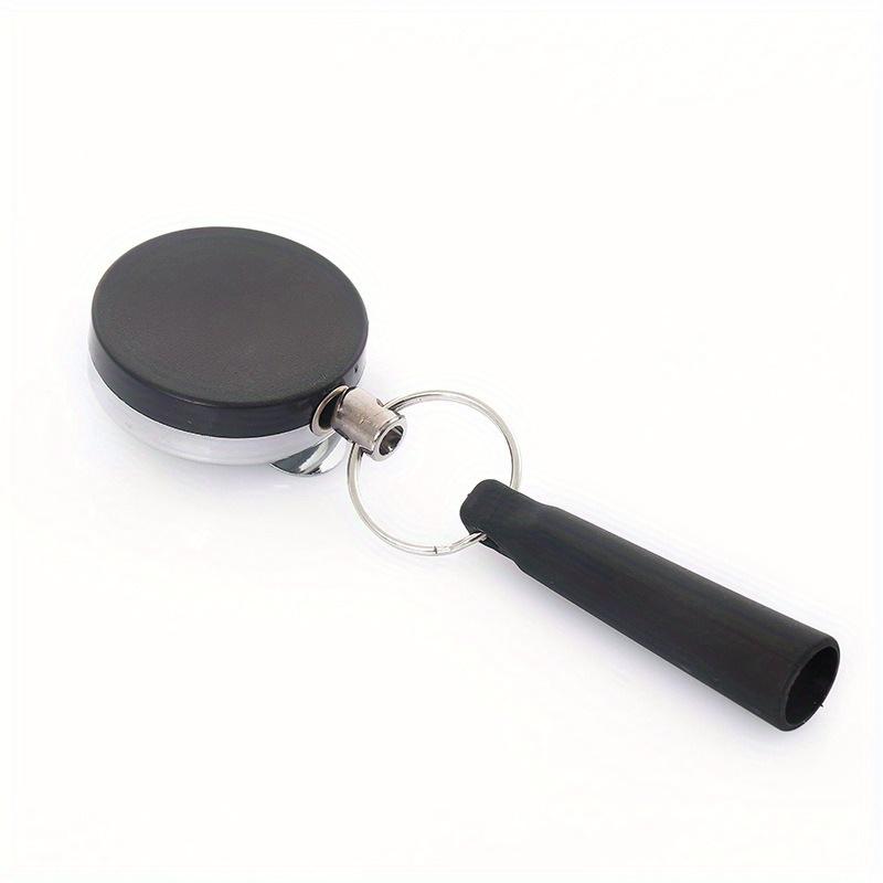 1/2Pcs Heavy Duty Retractable Pen Camping Pull Holder Reel Carpenter Pencils Anti Lost Rope Key Ring Chain Belt Clip