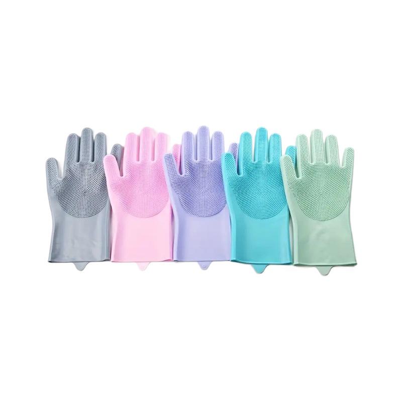 Durable Silicone Pet Bathing Gloves: Anti-Scratch & Bite Cleaning Gloves for Cats and Dogs