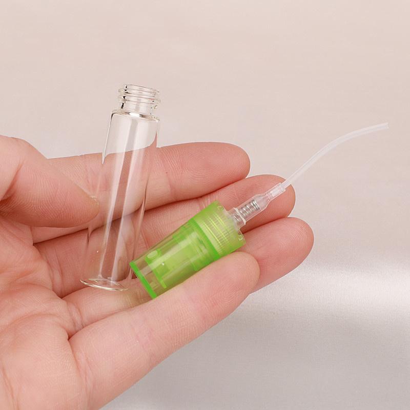 10/50 Stück 5ML 10ML Zufällige Farbe Tragbare Glasparfümflasche Leer Nachfüllbare Flasche Kosmetikflasche Probe Dünne Glasfläschchen