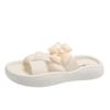 Pearl Flower Slippers Women's New Summer Versatile Women's Flat Bottom Non-slip Thick Bottom Outer Wear Student Fashion Beach Sandals