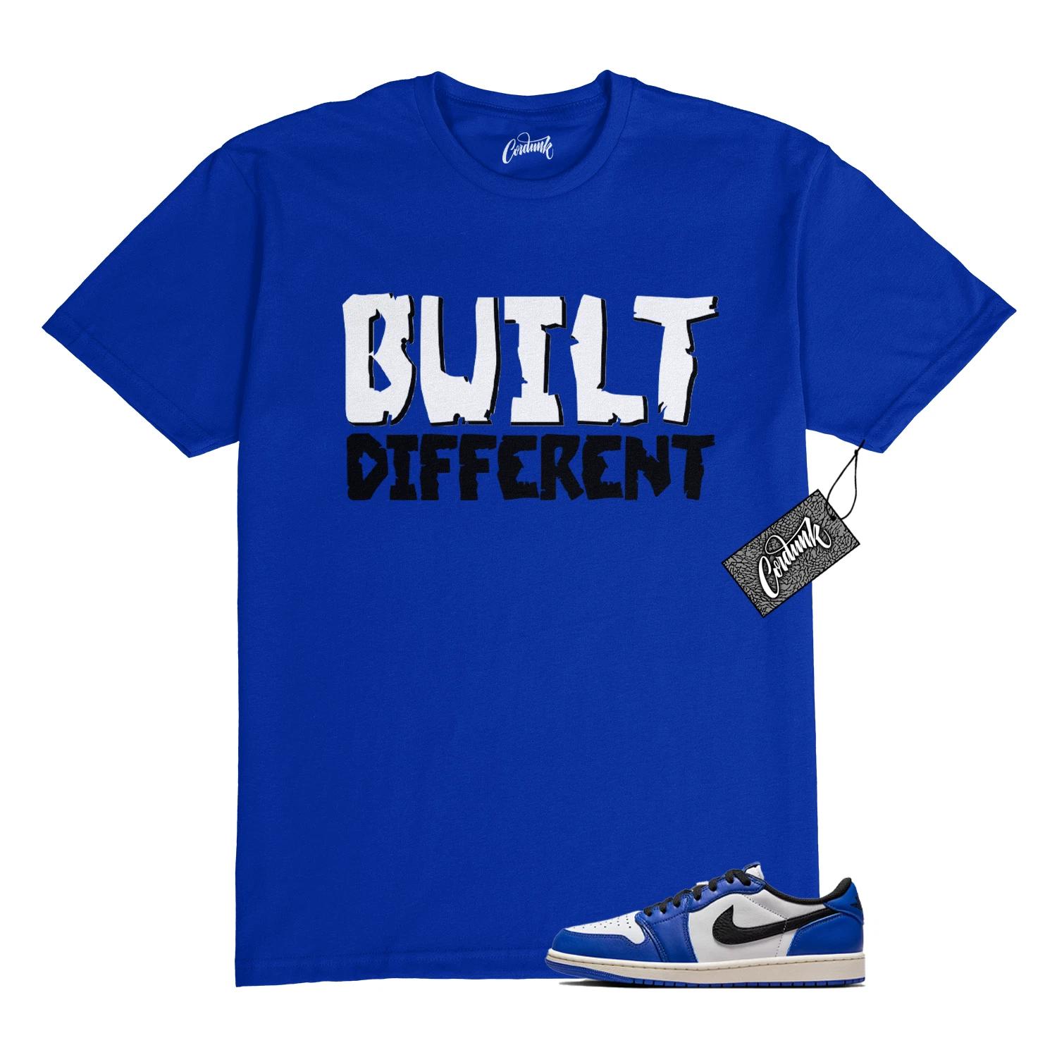 

1 Low Game Royal Blue White Black 2024 T Shirt to Match BUILT M
