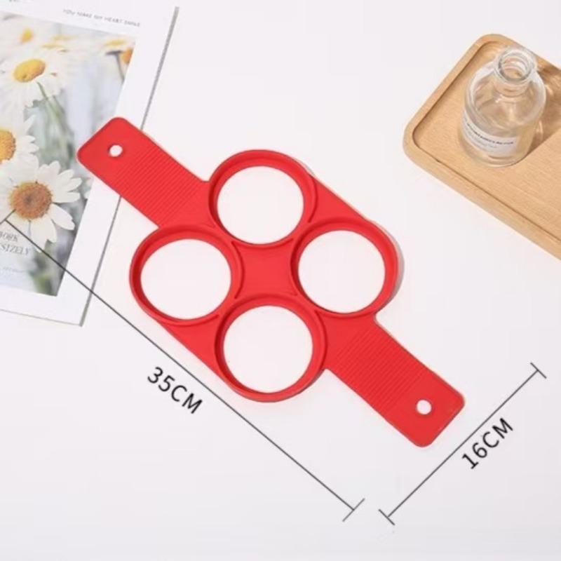 Silicone Pancake Maker Mold Non Stick Egg Ring Cooking Tool Flip Cooker for Breakfast Omelet Reusable Heat Resistant Baking Mold