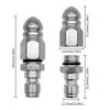 Silver Sewer Jetter Hose Nozzle Water Rat Head Rotating Nozzle High-pressure Nozzle  Home